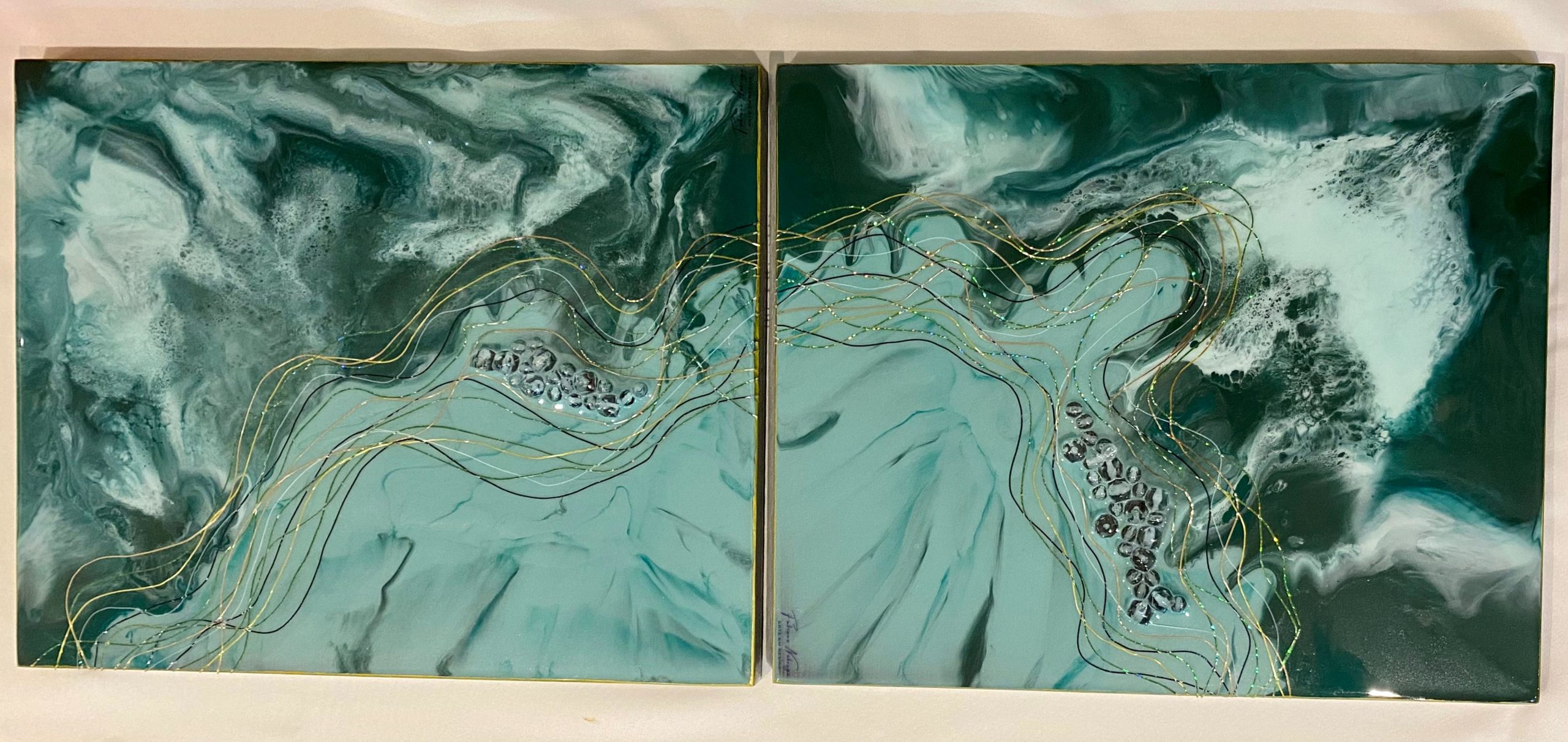 DUO DE QUADROS VERDUN (COM MOLDURAS) 33x40CM