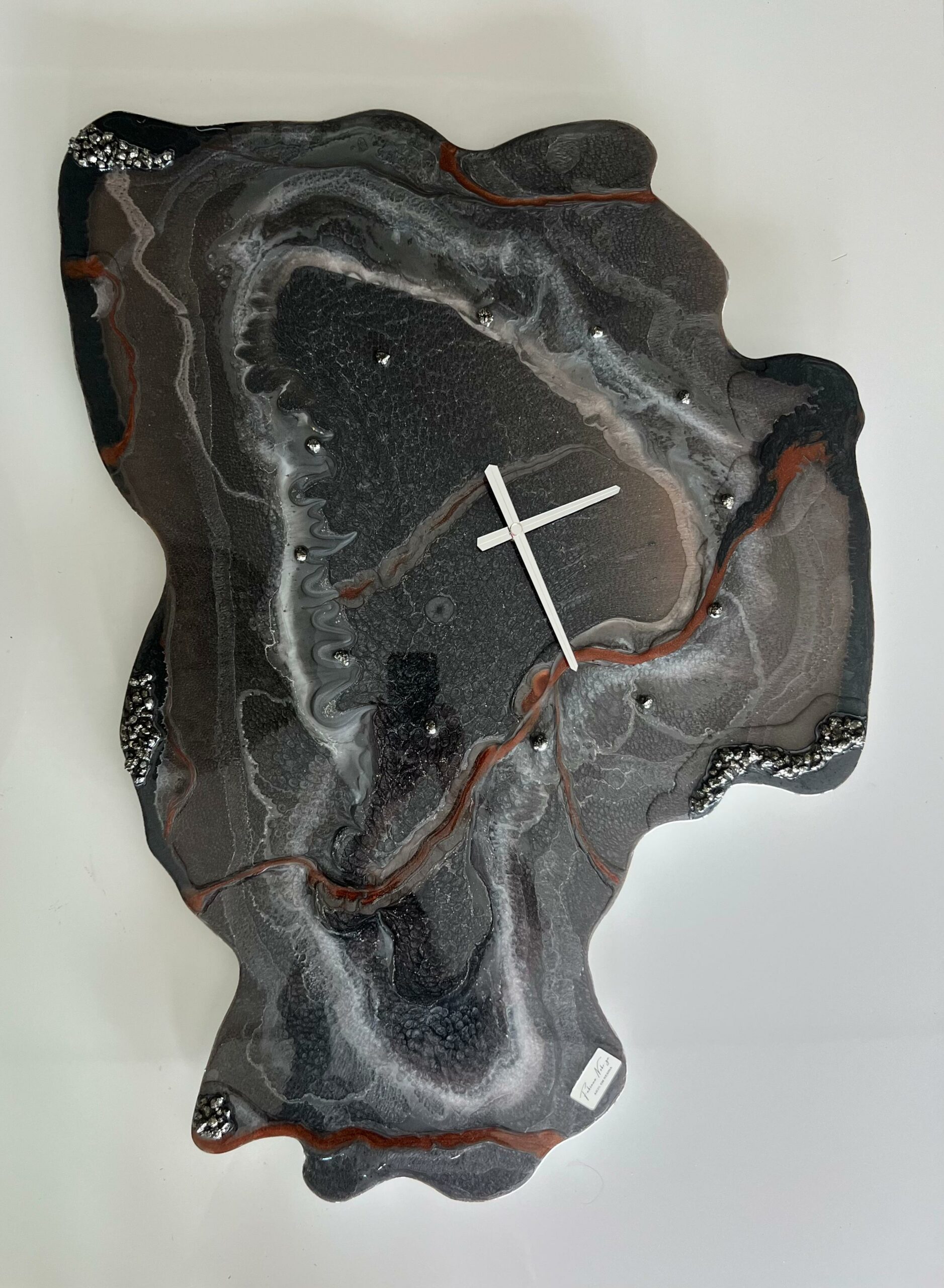 RELÓGIO GEODO NEGRO 80x50CM